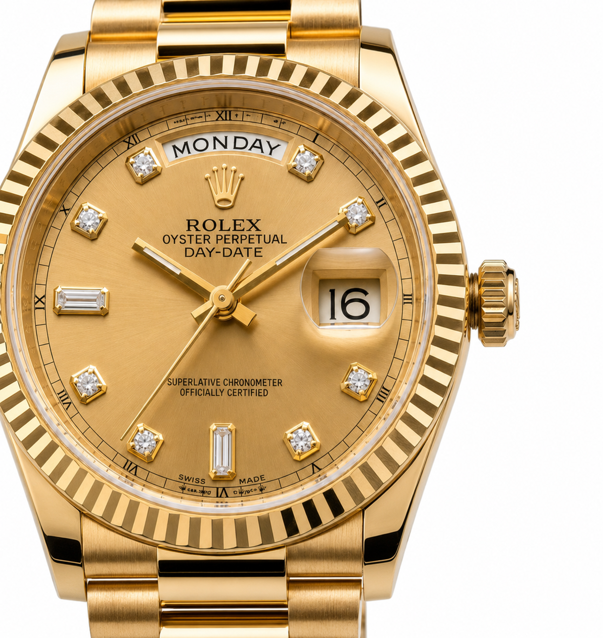 Rolex Day-Date Gold Luxury Watch – Master Quality
